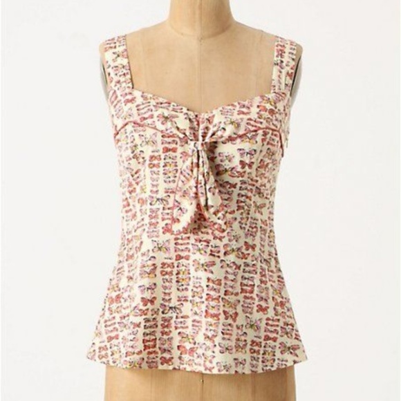Anthropologie Tops - B2G1 Anthropologie Girls From Savoy Butterfly Tank